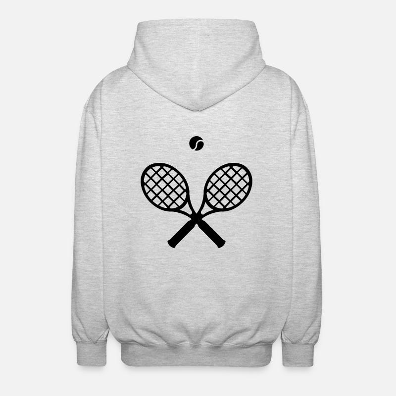 Tennis Equipment - Unisex Kapuzenjacke - Hellgrau meliert