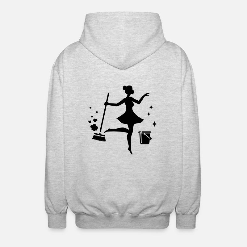 Putzfee - Veste à capuche unisexe - gris clair chiné