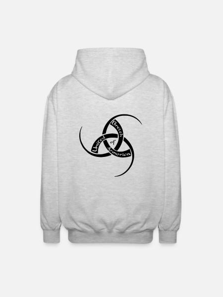 logo 3 nb uba100 - Veste à capuche unisexe - gris clair chiné