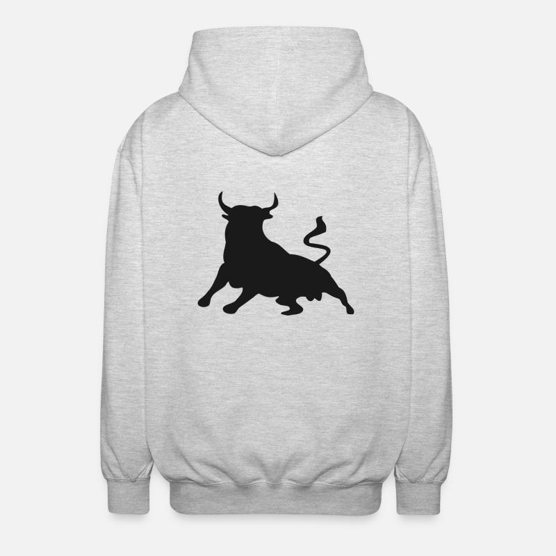 bull - Unisex Hooded Jacket - light heather grey