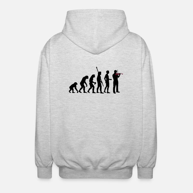 evolution_geiger - Unisex Kapuzenjacke - Hellgrau meliert