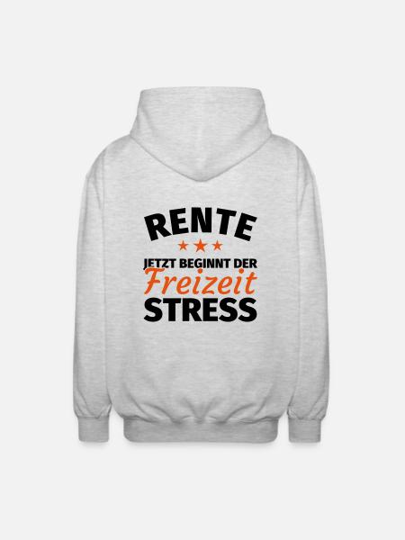 Geschenk Rente Ruhestand - Unisex Kapuzenjacke - Hellgrau meliert