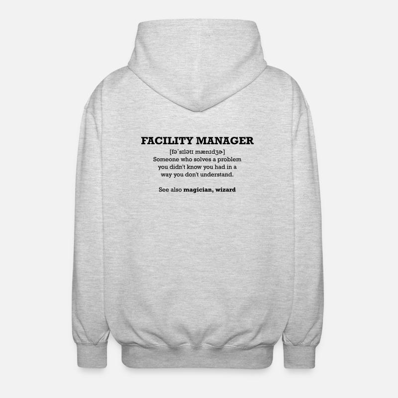 facility manager - wizard - Unisex Kapuzenjacke - Hellgrau meliert