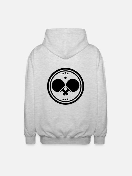 Tischtennis design - Unisex Kapuzenjacke - Hellgrau meliert