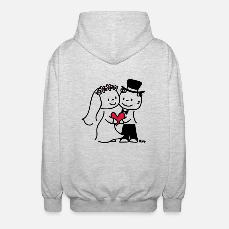 Brautpaar (c) - Unisex Hooded Jacket - light heather grey