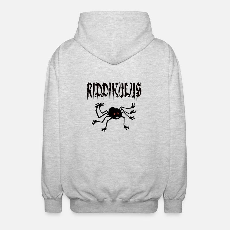 Spinne mit Rollschuhen - Unisex Kapuzenjacke - Hellgrau meliert