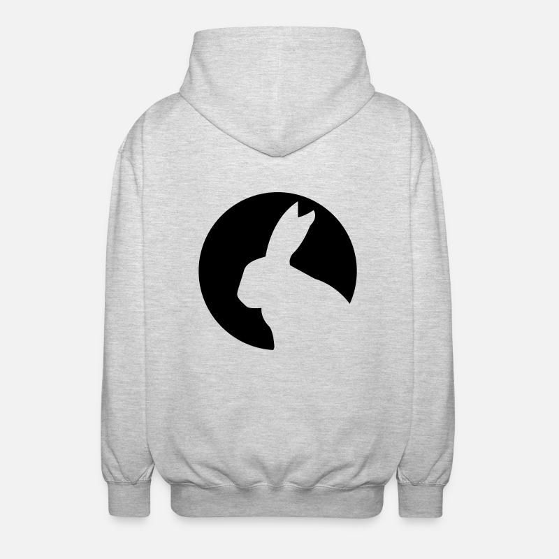 Lapin - Veste à capuche unisexe - gris clair chiné