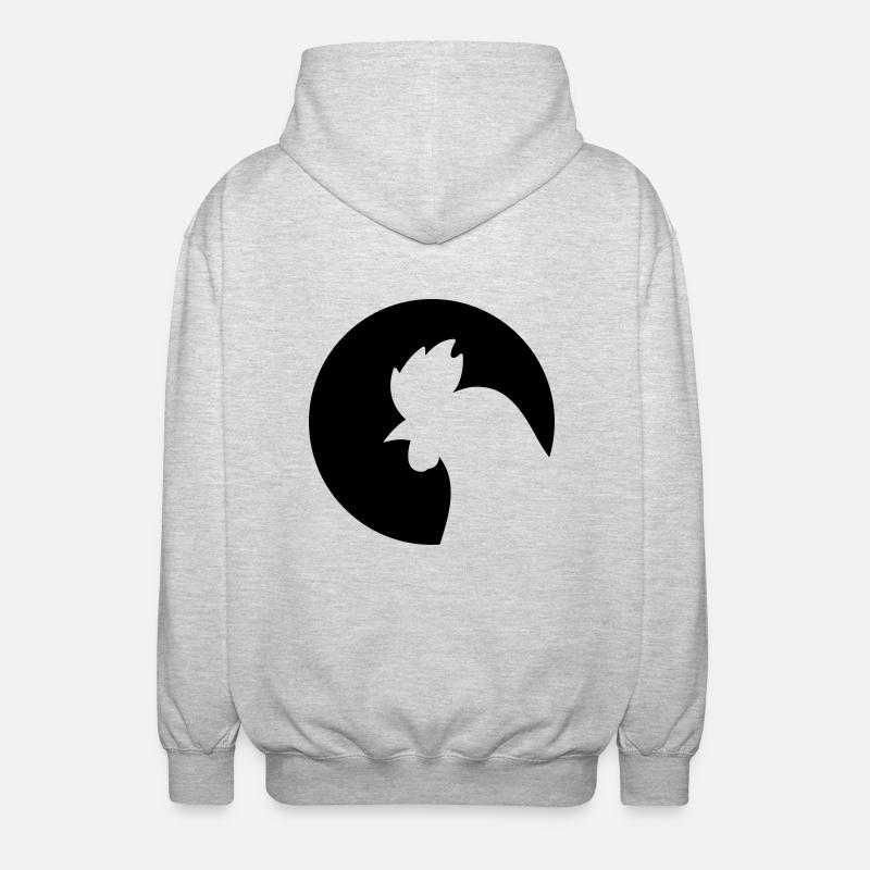 Huhn - Unisex Kapuzenjacke - Hellgrau meliert