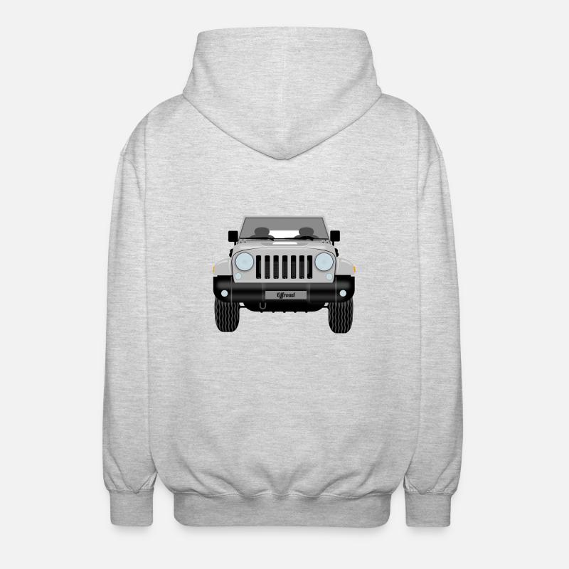 Jeep silver - Unisex Hooded Jacket - light heather grey