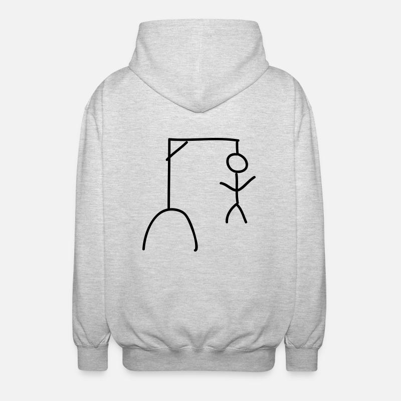 Galgenmänchen - Unisex Kapuzenjacke - Hellgrau meliert