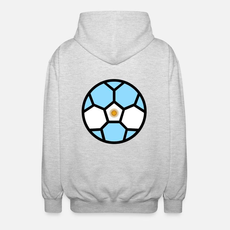 Drapeau Argentine Coupe du monde - Veste à capuche unisexe - gris clair chiné