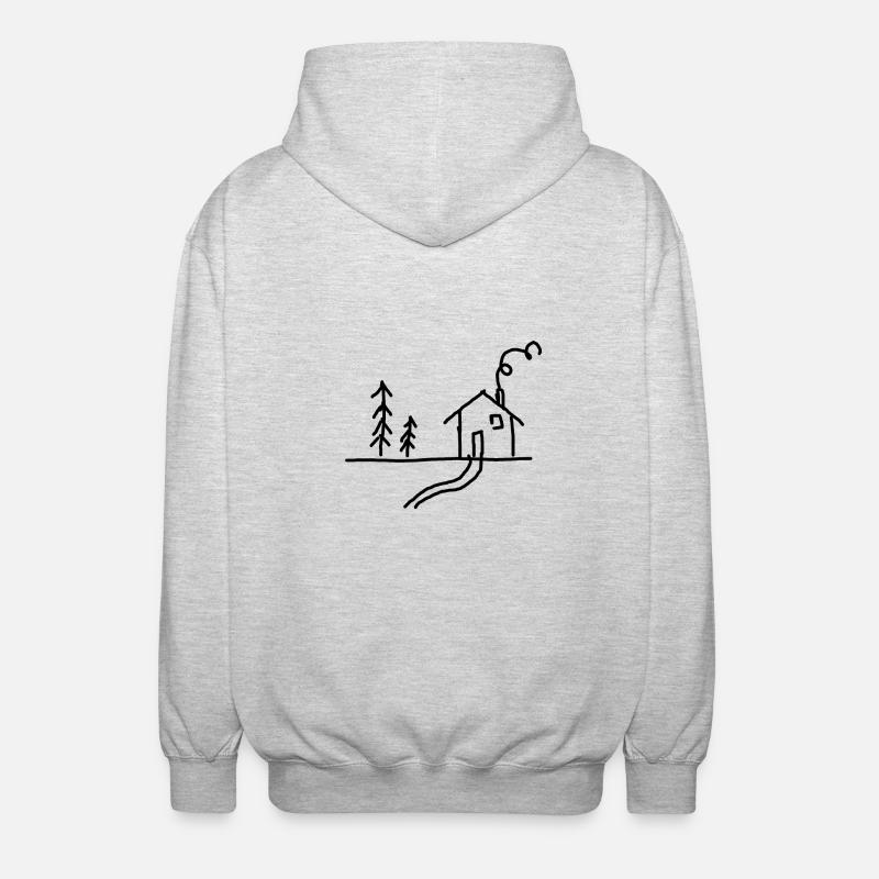 la vie de la cabine - Veste à capuche unisexe - gris clair chiné