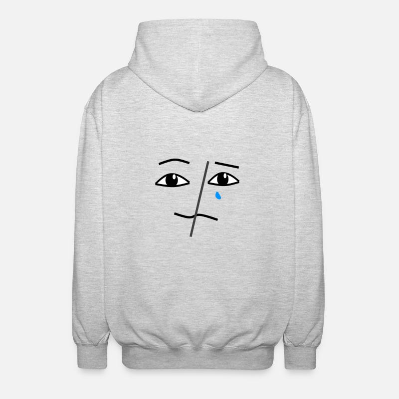 Triste et heureux - Veste à capuche unisexe - gris clair chiné