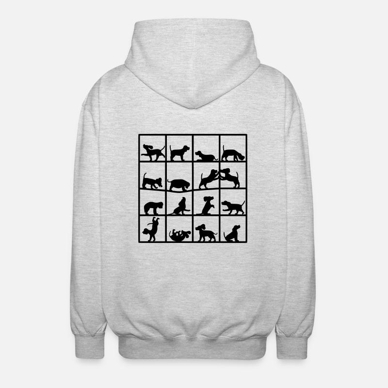 Dog Cube Beagle - Veste à capuche unisexe - gris clair chiné