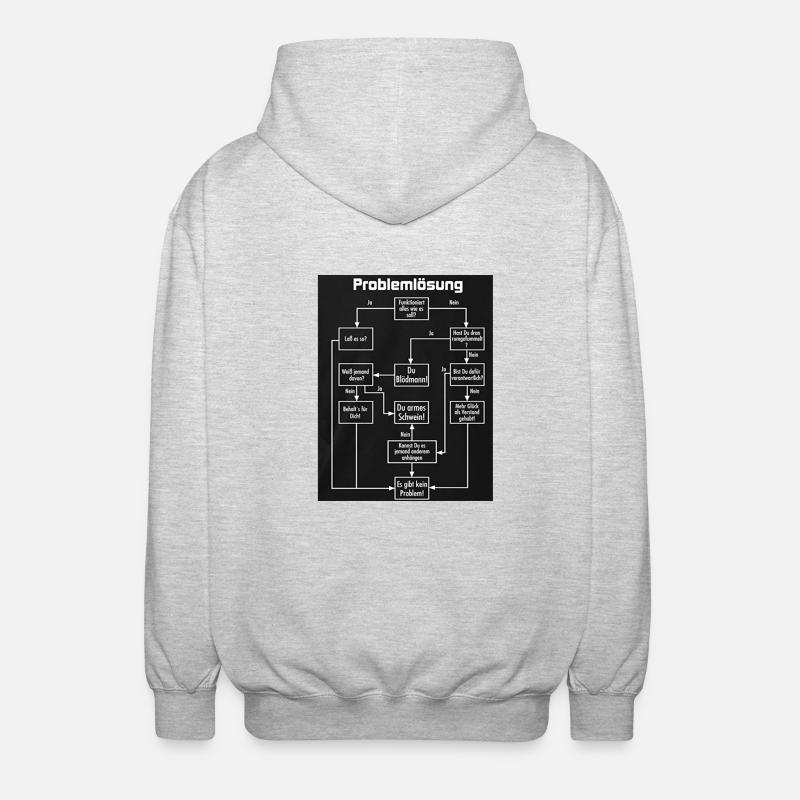 problem solving - Unisex Hooded Jacket - light heather grey