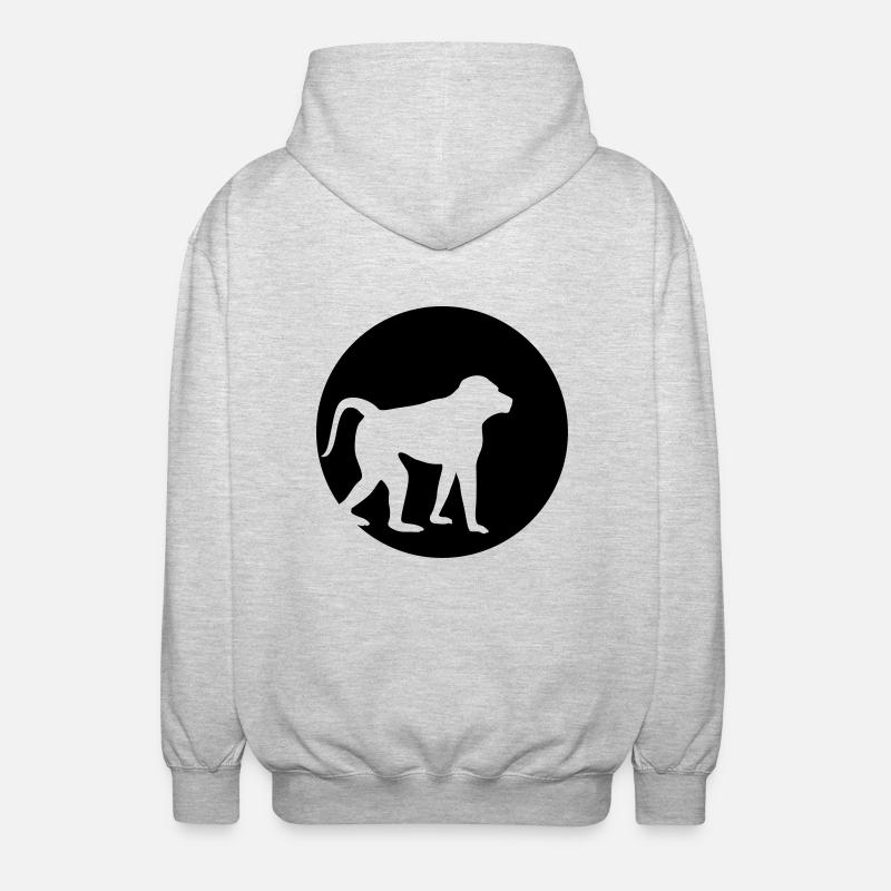 Monkey Moon Effect - Unisex Kapuzenjacke - Hellgrau meliert