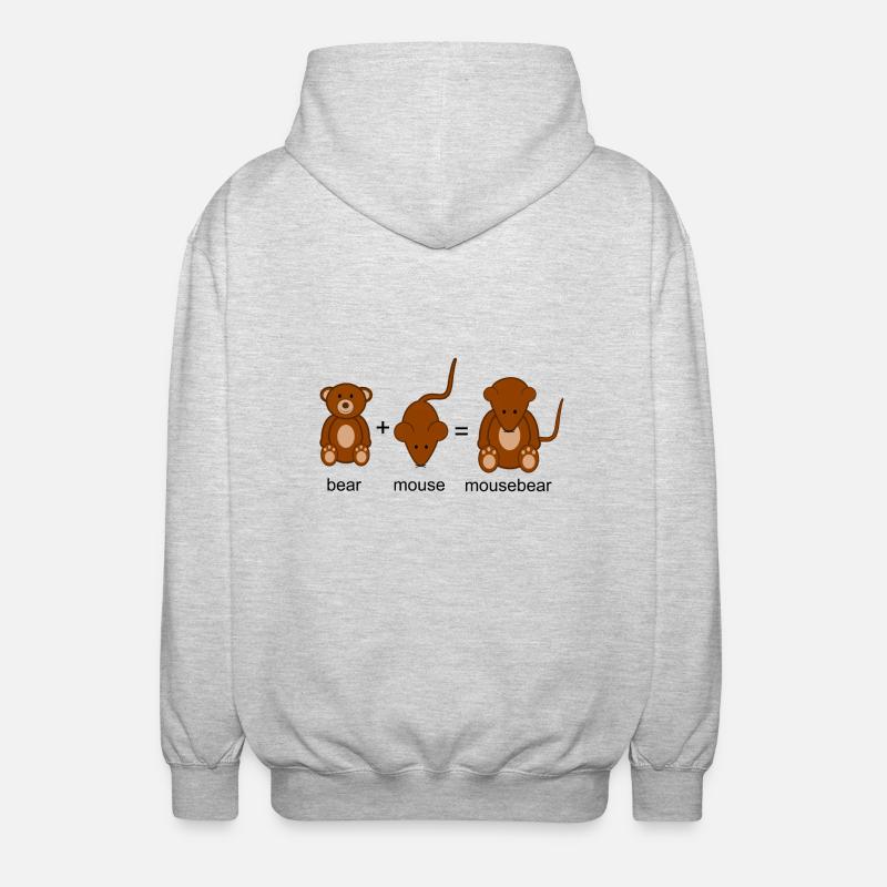 Mausebär - Unisex Kapuzenjacke - Hellgrau meliert