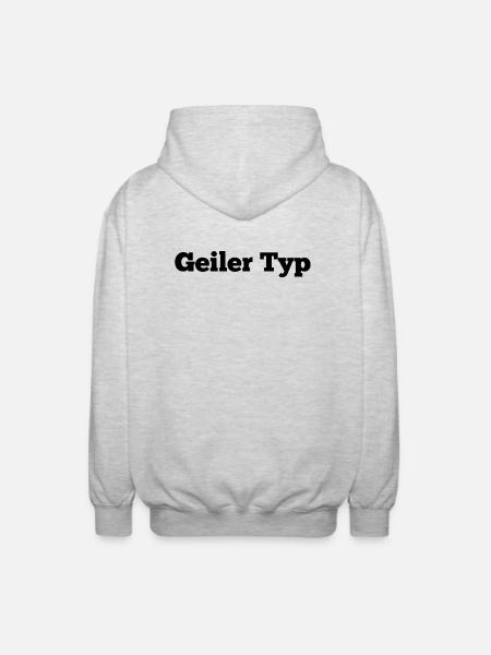 Geiler Typ - Unisex Kapuzenjacke - Hellgrau meliert