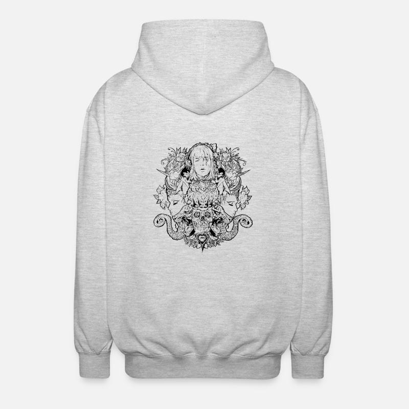 Invictus - Unisex Kapuzenjacke - Hellgrau meliert