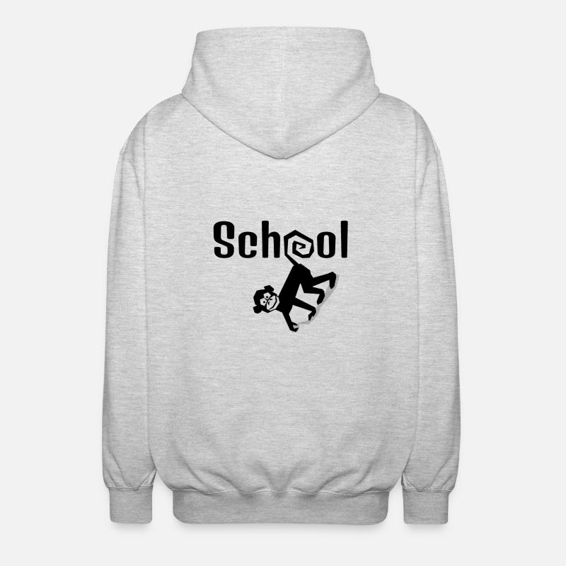 École - Veste à capuche unisexe - gris clair chiné