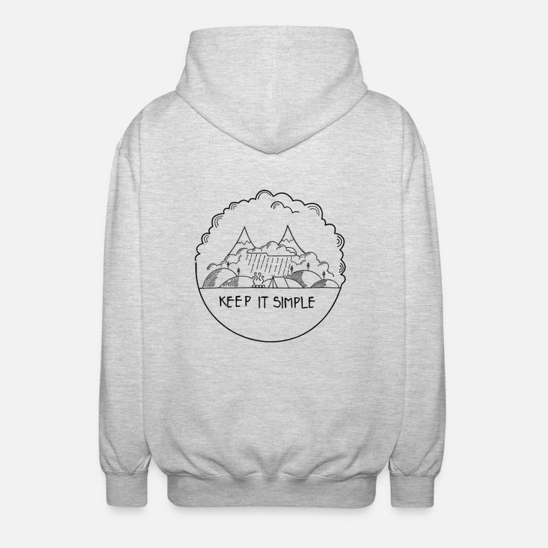 Keep it Simple Cloudy - Unisex Kapuzenjacke - Hellgrau meliert