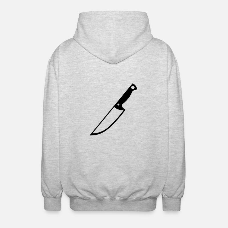 conception de couteau - Veste à capuche unisexe - gris clair chiné