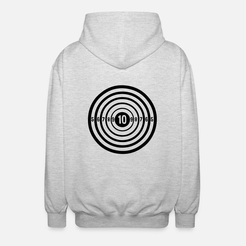 target cible numero 2106 - Veste à capuche unisexe - gris clair chiné