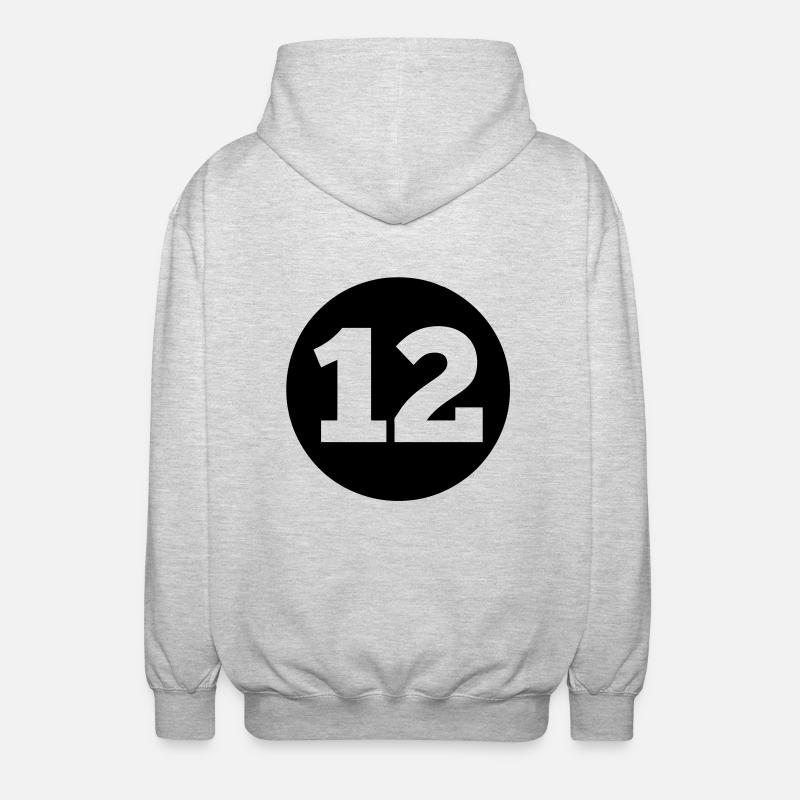 12c - Unisex Kapuzenjacke - Hellgrau meliert