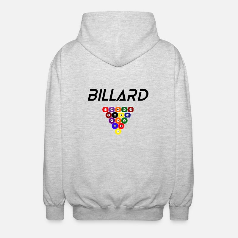 Billard - Veste à capuche unisexe - gris clair chiné