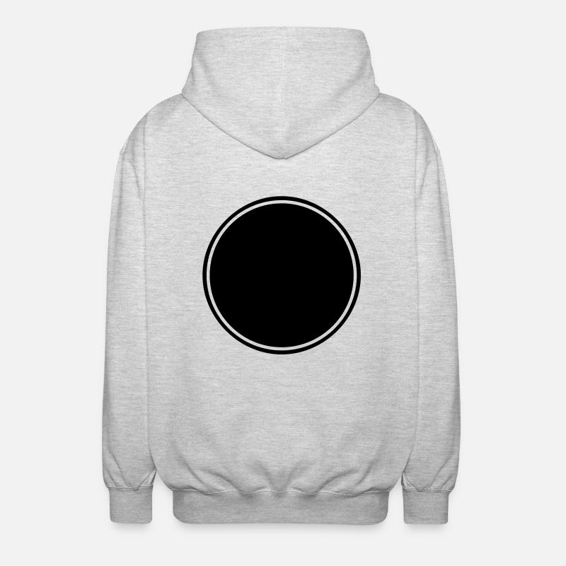 Button, mit Rahmen - Unisex Kapuzenjacke - Hellgrau meliert