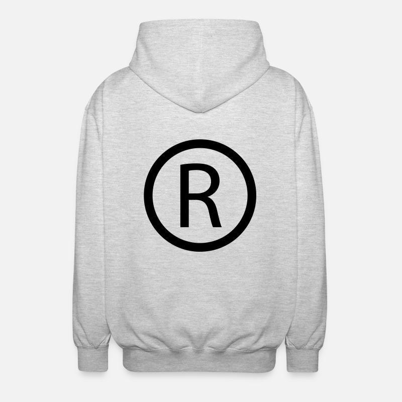 Registered Trademark Symbol - Unisex Kapuzenjacke - Hellgrau meliert