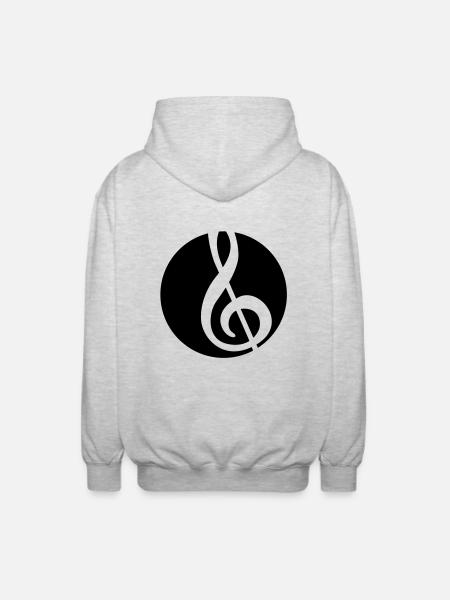 Music - Unisex Hooded Jacket - light heather grey