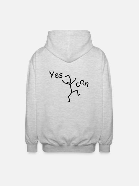 Yes, I can - Unisex Hooded Jacket - light heather grey