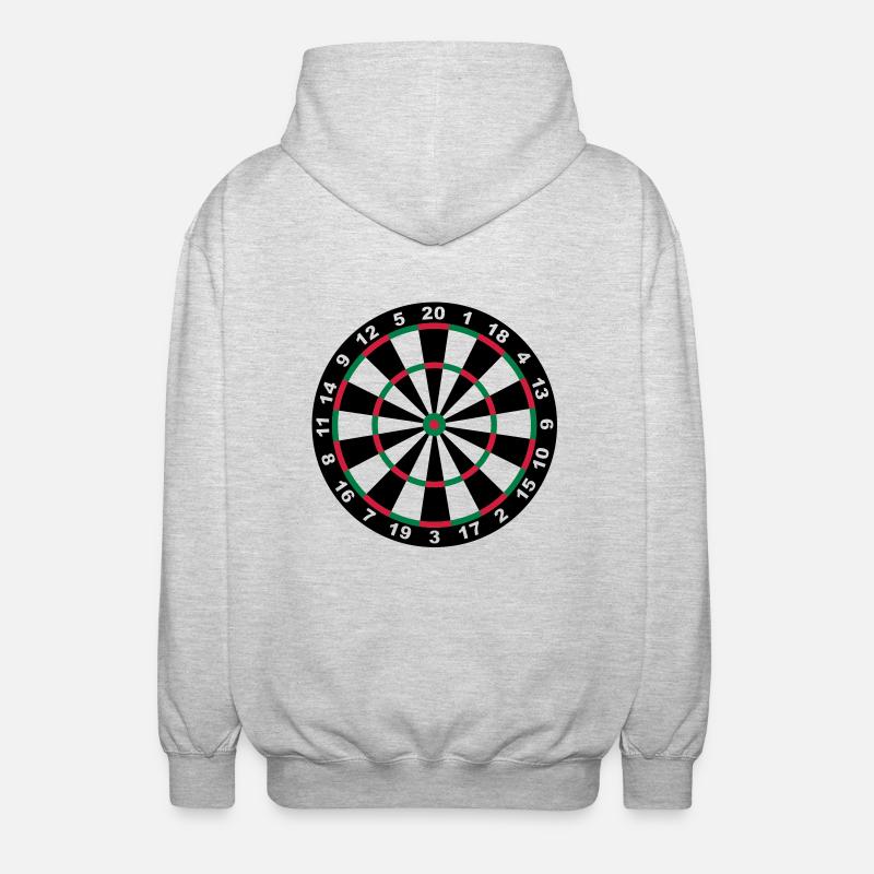 Cible de fléchettes - Veste à capuche unisexe - gris clair chiné