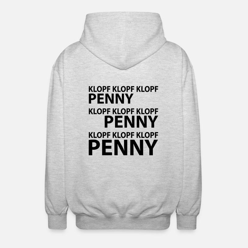 klopf klopf klopf penny - Unisex Hooded Jacket - light heather grey