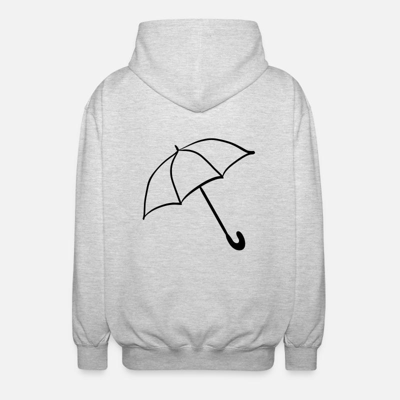 regenschirm - Unisex Kapuzenjacke - Hellgrau meliert