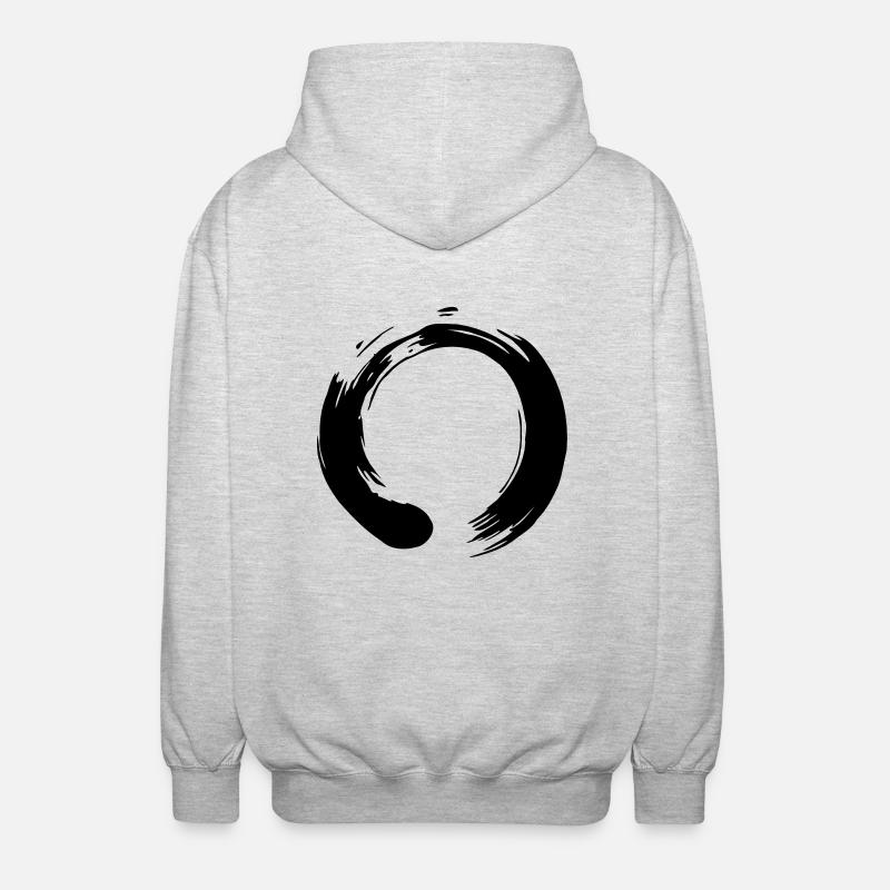 Enso Zen Vector - Veste à capuche unisexe - gris clair chiné