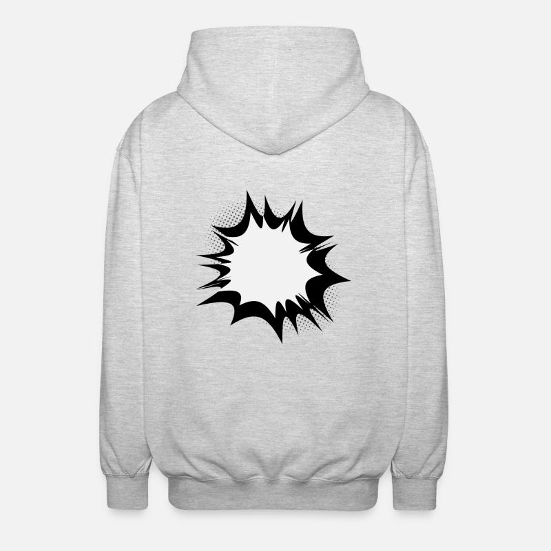 Speech comic bulle explosion - Veste à capuche unisexe - gris clair chiné