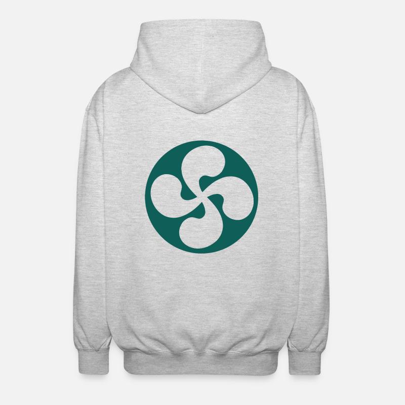Baskische Quer extrudierten - Unisex Kapuzenjacke - Hellgrau meliert