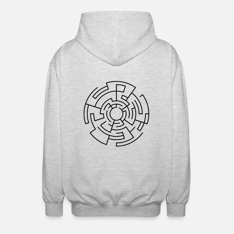 labyrinth - Unisex Kapuzenjacke - Hellgrau meliert