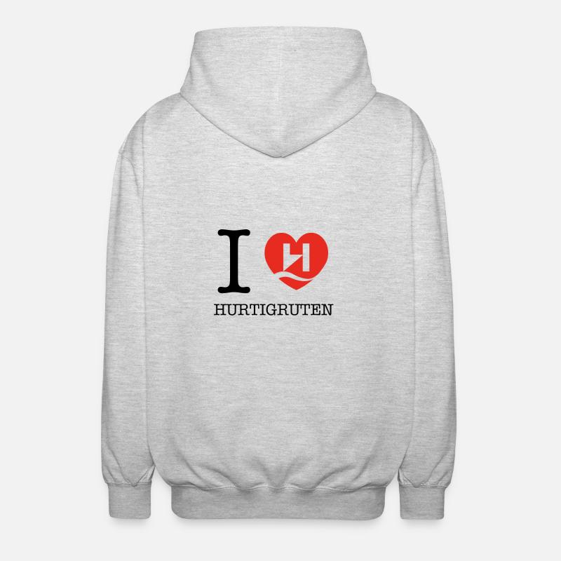 Hurtigruten Amour - Veste à capuche unisexe - gris clair chiné