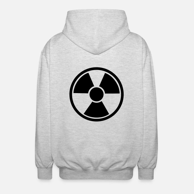 Atom kern energie nuclear - Unisex Kapuzenjacke - Hellgrau meliert