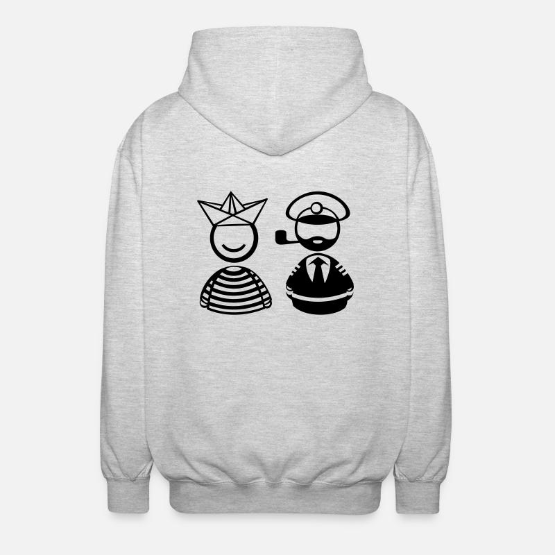 Seemänner - Unisex Kapuzenjacke - Hellgrau meliert