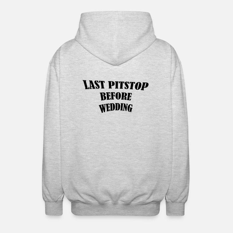 last_pitstop - Unisex Kapuzenjacke - Hellgrau meliert
