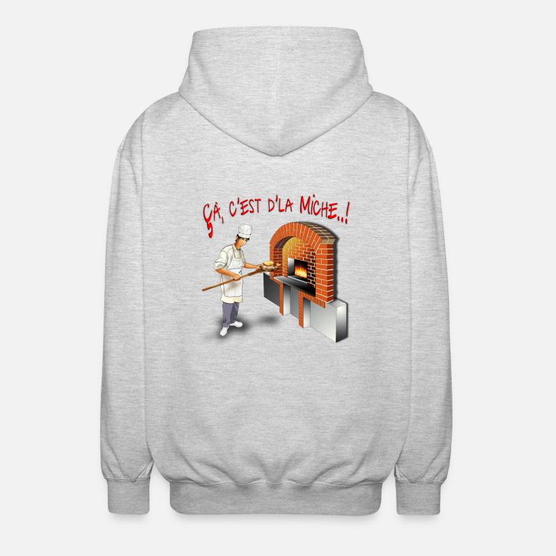 çà c'est d'la Miche ! - Veste à capuche unisexe - gris clair chiné