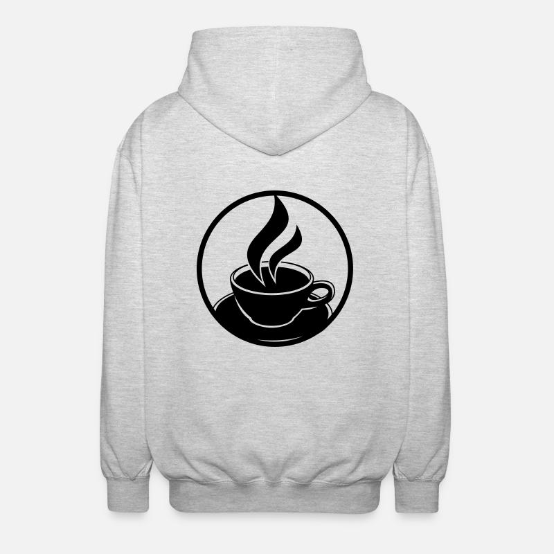Coffee Cup Logo - Veste à capuche unisexe - gris clair chiné