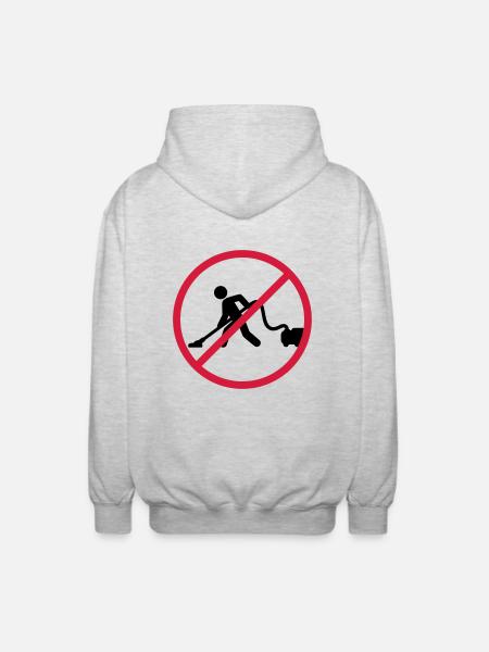 No Vacuuming - Unisex Hooded Jacket - light heather grey