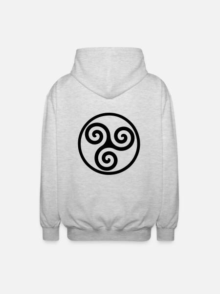 triskelion - Unisex Hooded Jacket - light heather grey
