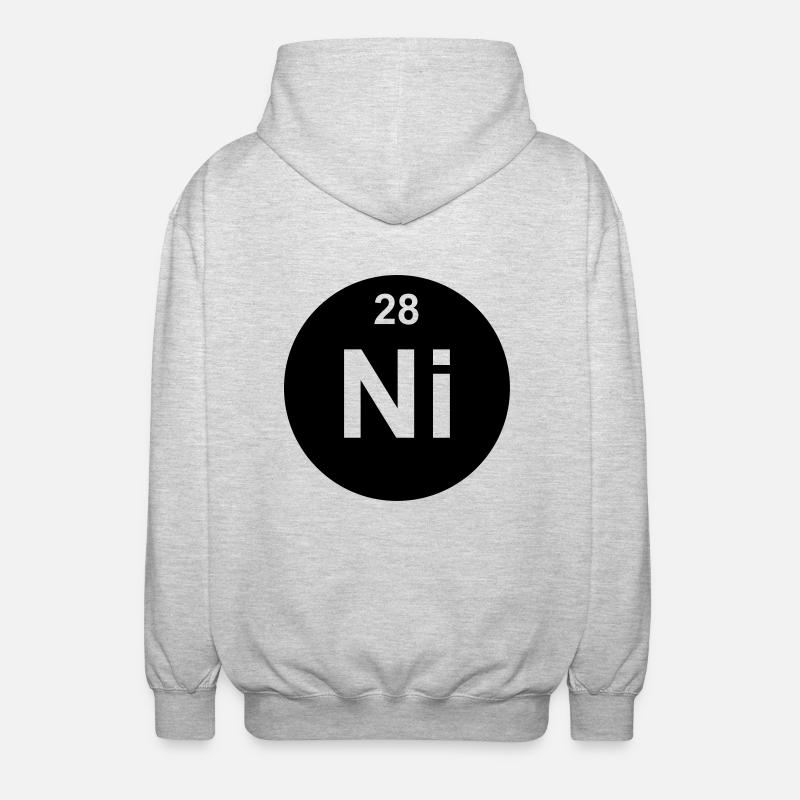 Element 28 - ni (nickel) - Minimal-inverse - Veste à capuche unisexe - gris clair chiné