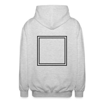 Frame - Unisex Hooded Jacket - light heather grey - Back - AI Model Male 185 light (185cm)